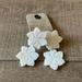 Anthropologie Jewelry | Anthropologie White Flower Earrings | Color: White | Size: Os