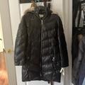 Michael Kors Jackets & Coats | Michael Kors Black Zip Up Coat | Color: Black/Silver | Size: M