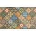 Moroccan Tile Kitchen Rug by Mohawk Home in Green (Size 30 X 50)