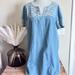 Madewell Dresses | Madewell Embroidered Chambray Tunic Dress | Color: Blue/White | Size: M