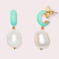 Kate Spade Jewelry | Kate Spade Candy Hoop Pearl Earrings | Color: Blue/White | Size: Os