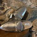 Coach Shoes | Nwob Coach Irene Loafer Mules Size 7.5 Metallic Platinum Silver Gold Shearling | Color: Gold/Silver | Size: 7.5