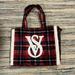 Victoria's Secret Bags | Like New! Plaid Victorias Secret Plaid And Sherpa Tote Bag | Color: Green/Red | Size: Os
