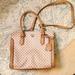 Nine West Bags | Nine West Taupe And Cream Cross Body Satchel Bag Carried Once | Color: Brown/Cream | Size: Os