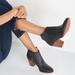 Madewell Shoes | Madewell The Billie Boot Black Leather Ankle Bootie Sz.9 Stacked Heel | Color: Black | Size: 9
