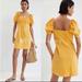 Anthropologie Dresses | Anthropologie Forever That Girl Gathered Bodice Square Neck Mini Dress Xl Nwt | Color: Orange/Yellow | Size: Xl