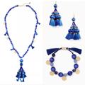 Kate Spade Jewelry | Kate Spade Pretty Poms Necklace Bracelet Earrings | Color: Blue | Size: Os