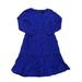 J. Crew Dresses | J. Crew Women’s Size 10 Midi Dress Royal Blue Lace Ruffle Nylon Blend Beautiful | Color: Blue | Size: 10