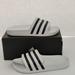 Adidas Shoes | Adidas Adilette Aqua Men's Slides White Black Sandal (F35539) Size 5 New | Color: Black/White | Size: 5