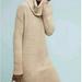 Anthropologie Dresses | Nwt Anthropologie Cowl Neck Alpaca/Wool Blend Long Sleeve Beige Sweater Dressxl | Color: Tan | Size: Xl