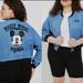 Torrid Jackets & Coats | New! Disney Mickey Mouse Embroidered Chambray Cropped Bomber Jacket-Sz 2 | Color: Black/Blue | Size: 2x