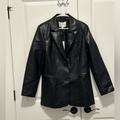 Rebecca Minkoff Jackets & Coats | New With Tags Rebecca Minkoff Black Faux Leather Oversized Blazer Jacket Size M | Color: Black | Size: M