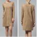 Anthropologie Dresses | Joh | Aurora | Taupe | Round Neck | Long Sleeve | Mini | Faux Suede | L | Dress | Color: Tan | Size: L