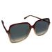 Gucci Accessories | Authentic Gucci Oversized Square Ggo544sa Sunglasses Burgundy With Velvet Case | Color: Blue/Brown | Size: Os