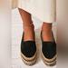 Free People Shoes | Fp Collection - Eden Double Stack Espadrilles Nwt | Color: Black | Size: 38