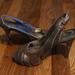 Nine West Shoes | Nine West High Heeled Sling Backs | Color: Gray/Silver | Size: 5.5