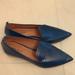 Anthropologie Shoes | Anthropology Jeffrey Campbell Viola Pointed Blue Leather Loafers | Color: Blue | Size: 10