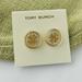 Tory Burch Jewelry | Brand New Tory Burch Semi-Precious Logo Stud Earrings In Gold | Color: Gold | Size: Os