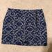 Zara Skirts | Floral Blue And Silver Zara Skirt Size Xs | Color: Blue | Size: Xs