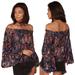 Free People Tops | Free People Free Spirit Floral Printed Off Shoulder Top | Color: Blue/Pink | Size: S