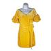 Free People Dresses | Free People Caroline Fame+Partners Silk Velvet Dress Women's Size 2 Rare! | Color: Yellow | Size: 2