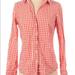 J. Crew Tops | J. Crew Women’s Cotton Boy Shirt Gingham | Color: Orange/White | Size: 0