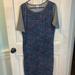 Lularoe Dresses | Lularoe Julia Dress Xl Gray And Multi Colored | Color: Blue/Gray | Size: Xl