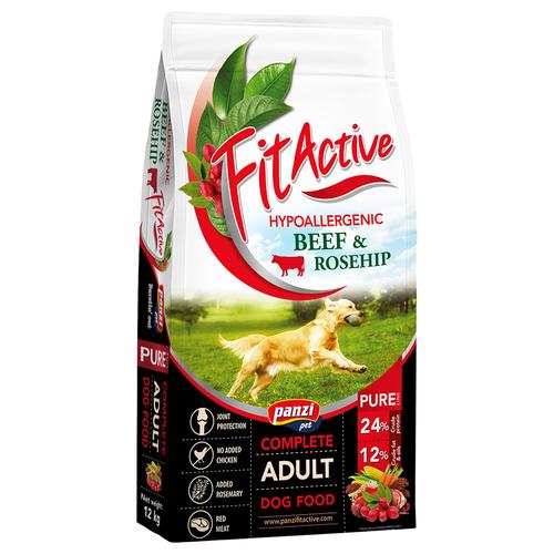 12kg FitActive Pure Hypoallergenic Rind & Hagebutte Hundefutter trocken
