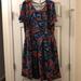 Lularoe Dresses | Lularoe Amelia Dress, 3xl, Multicolor Floral Print | Color: Black/Red | Size: 3xl