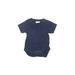 Hanna Andersson Short Sleeve Onesie: Blue Print Bottoms - Kids Boy's Size 50