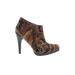 Diba Ankle Boots: Brown Jacquard Shoes - Women's Size 7 1/2