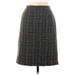 Calvin Klein Casual Skirt: Gray Plaid Bottoms - Women's Size 8 Petite