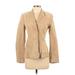 Ann Taylor LOFT Jacket: Below Hip Tan Solid Jackets & Outerwear - Women's Size 0