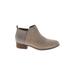 TOMS Ankle Boots: Chelsea Boots Stacked Heel Casual Gray Print Shoes - Women's Size 8 - Almond Toe