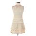 Moda International Casual Dress - A-Line: Ivory Solid Dresses - Women's Size Medium