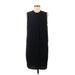 Mossimo Casual Dress - Mini Crew Neck Sleeveless: Black Solid Dresses - Women's Size Medium