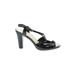 Kate Spade New York Heels: Black Print Shoes - Women's Size 8 1/2 - Open Toe