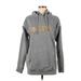 Cotton Heritage Pullover Hoodie: Gray Print Tops - Women's Size Medium