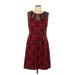 En Focus Studio Casual Dress - Mini Crew Neck Sleeveless: Red Dresses - Women's Size 12