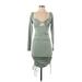 Princess Polly Casual Dress - Mini: Green Solid Dresses - Women's Size 4