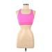 Under Armour Sports Bra: Pink Graphic Activewear - Women's Size Medium