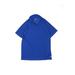 Active by Old Navy Short Sleeve Polo Shirt: Blue Solid Tops - Kids Boy's Size 14