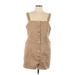 Divided by H&M Casual Dress - Mini Square Sleeveless: Tan Print Dresses - Women's Size Large