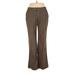 Eddie Bauer Dress Pants - High Rise: Brown Bottoms - Women's Size 14