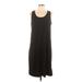 32 Degrees Casual Dress - Shift Scoop Neck Sleeveless: Black Solid Dresses - Women's Size Large
