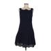 Brooks Brothers Casual Dress - A-Line: Blue Solid Dresses - Women's Size 6