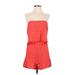 Jessica Simpson Romper Strapless Sleeveless: Red Rompers - Women's Size X-Small