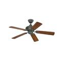Westinghouse Nevada Ceiling Fan without Light 105 cm for Rooms up to 20 m² (Shiny Iron with Remote Control)
