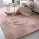 Guetto Faux Rabbit Fur Rug, Super Soft Shaped Chair Couch Cover Sofa Blanket Rug Imitation Rabbit Faux Fur Carpet,Pink,80x150 cm