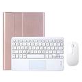 QWERTY Keyboard Case for iPad Pro 11 (4th/3rd/2nd/1st Gen) with Bluetooth Mouse, Multi-Touch Trackpad Detachable Keyboard for iPad Pro 11-inch 2022/2021/2020/2018, Built-in Pen Holder, Rose Gold